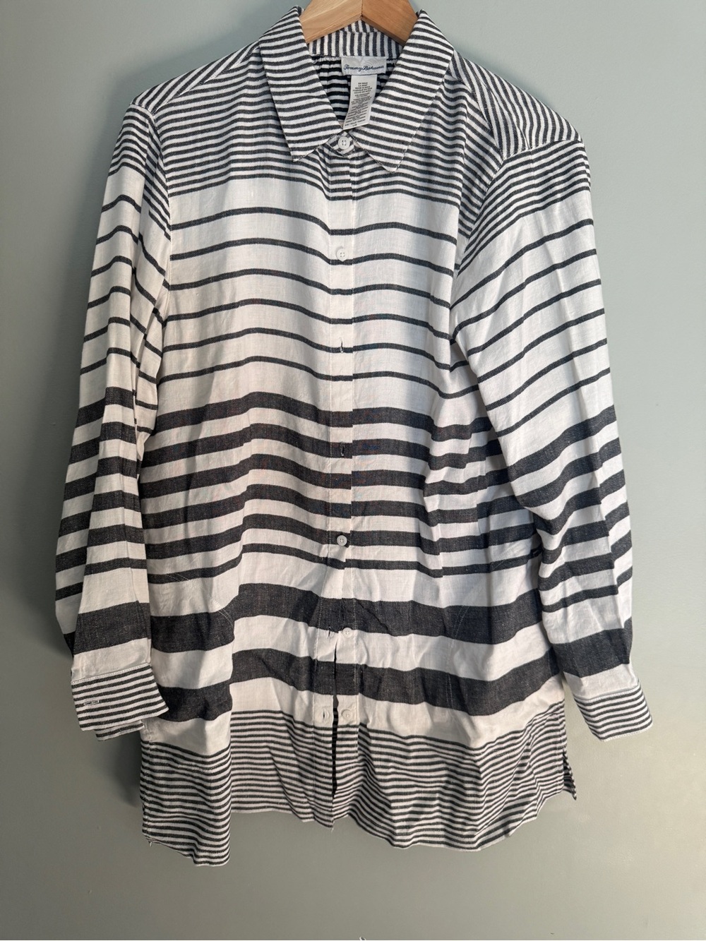 Tommy Bahama Black & White Striped Coverup